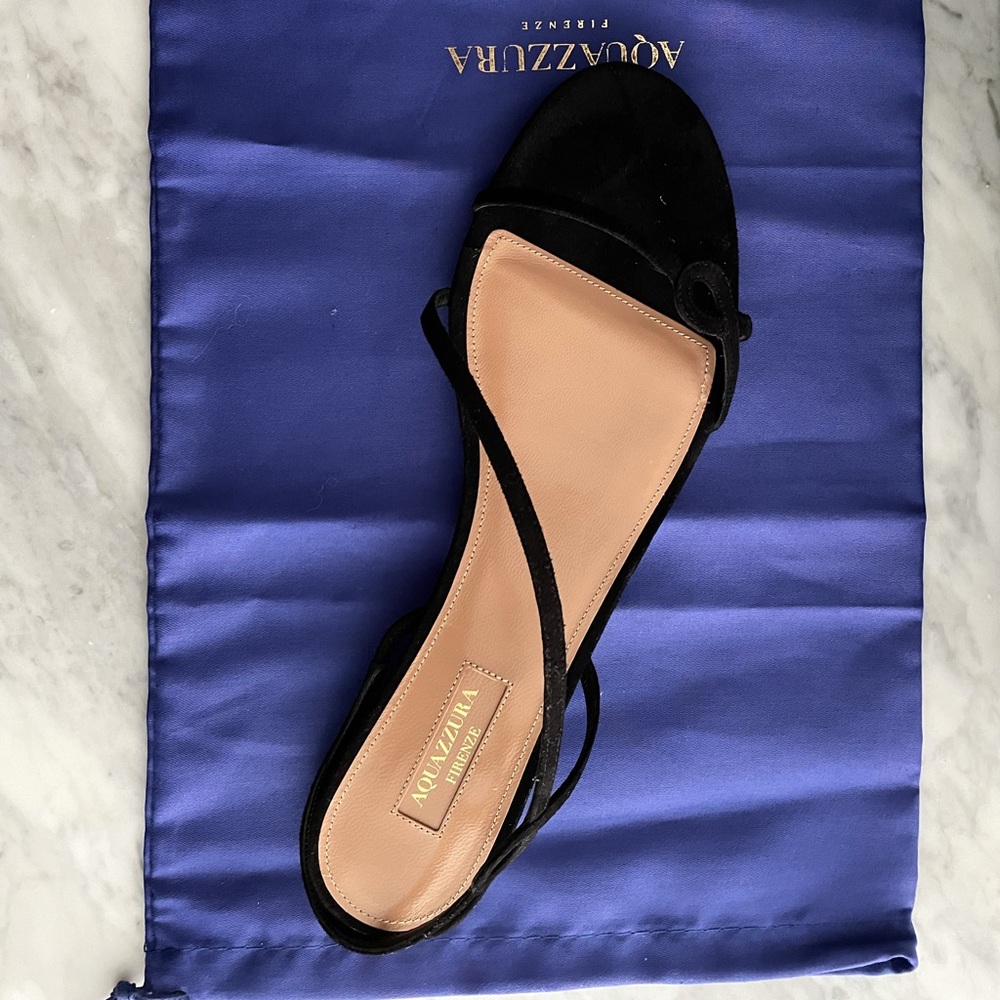 Aquazzura - Serpentine Flat Suede Sandals